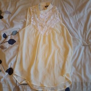 high collar tank top